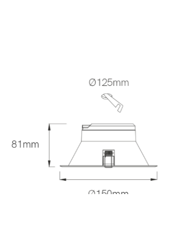 Mini Thessis recessed - Downlight LED empotrável 15W/25W