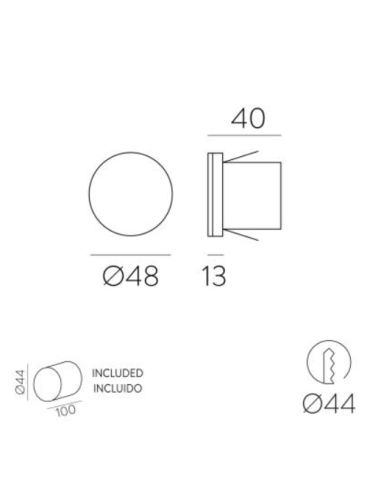 Foco Embutido Miura LED 3W 3000K Branco Texturizado