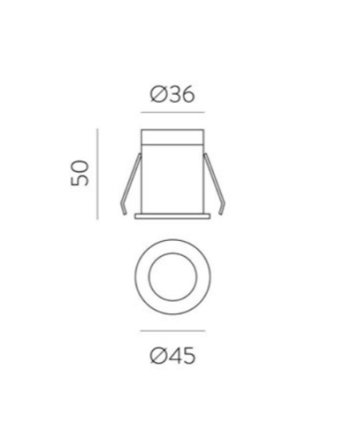 Downlight Embutido LED 3W 2700K - Iluminação Focada e Eficiente