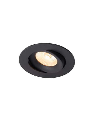 Downlight LED de Encastrar Orientável ALIKI com Acabamento Preto Mate