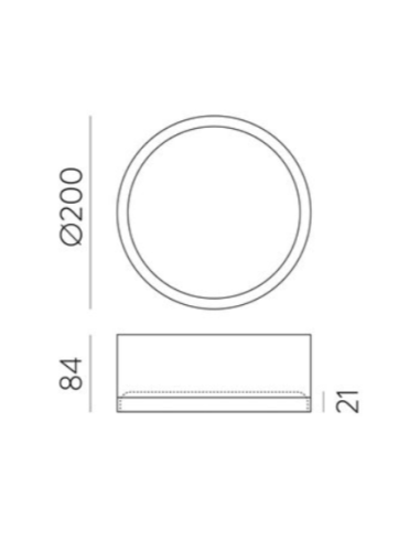 Plafon LED Tech 25W 3000K Preto/Branco Texturizado Moderno