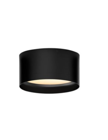Plafon LED Tech 18W 3000K Preto/Branco Texturizado Moderno