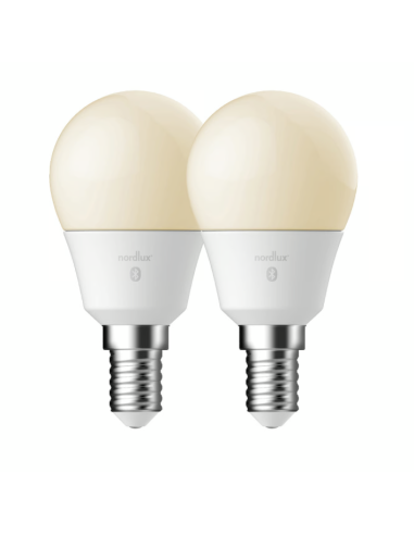 Lâmpada Smart E14 G45, Ajustável 2200-6500K, Pacote 2