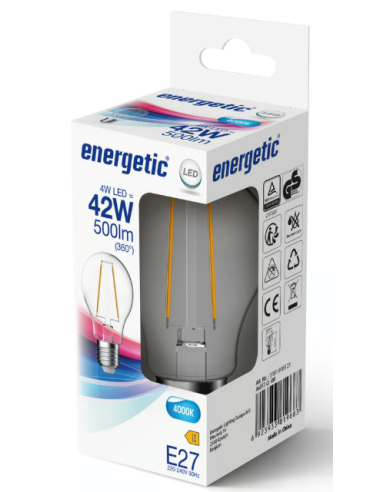 Lâmpada LED A60 E27 4000K 4W 500lm Nordlux