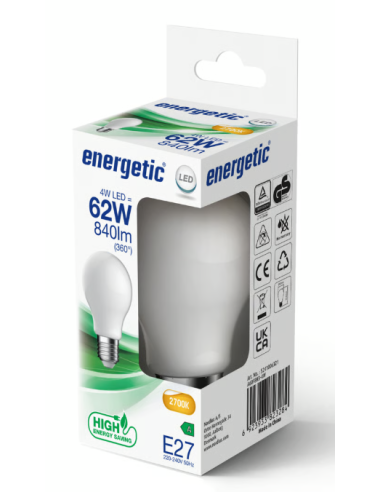 Lâmpada LED A60 E27 2700K 4W 840lm - Nordlux
