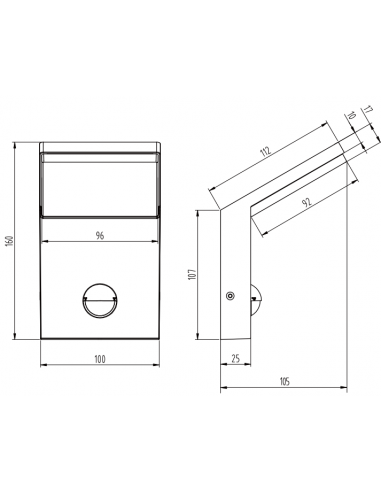 Aplique de Parede PEARL com Sensor de Movimento - Trio Lighting