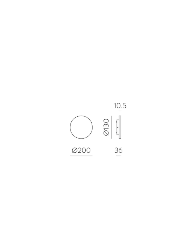 Aplique LED Exterior Combo 200mm ACB - Luz Quente Regulável
