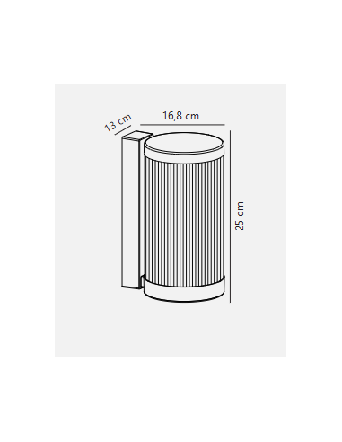 Aplique Coupar - Candeeiro Moderno de Parede para Exterior