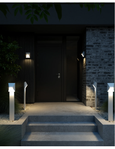 Aplique de Parede Exterior PONTIO Nordlux Design Angular
