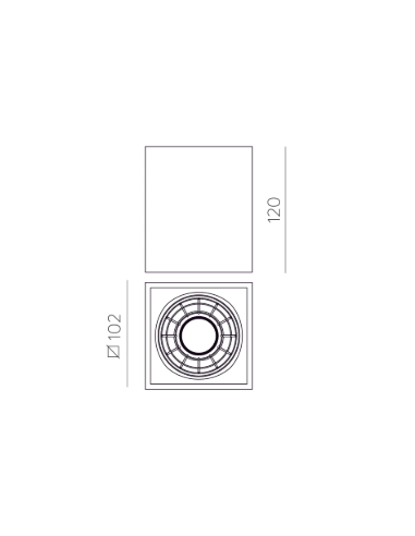 Plafon Minimalista Perseo Ceiling LED 9W para Exterior