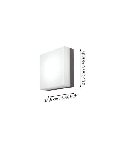 Plafon exterior SONELLA preto Eglo com LED incorporado